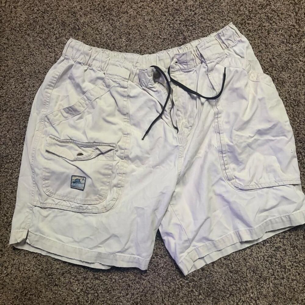 Key-street Men's White and Cream Shorts